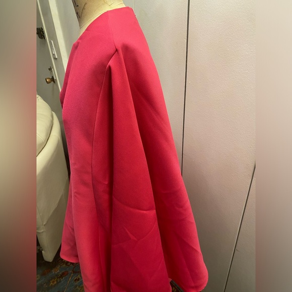 ASOS bright pink one shoulder flare mini dress - Picture 6 of 12